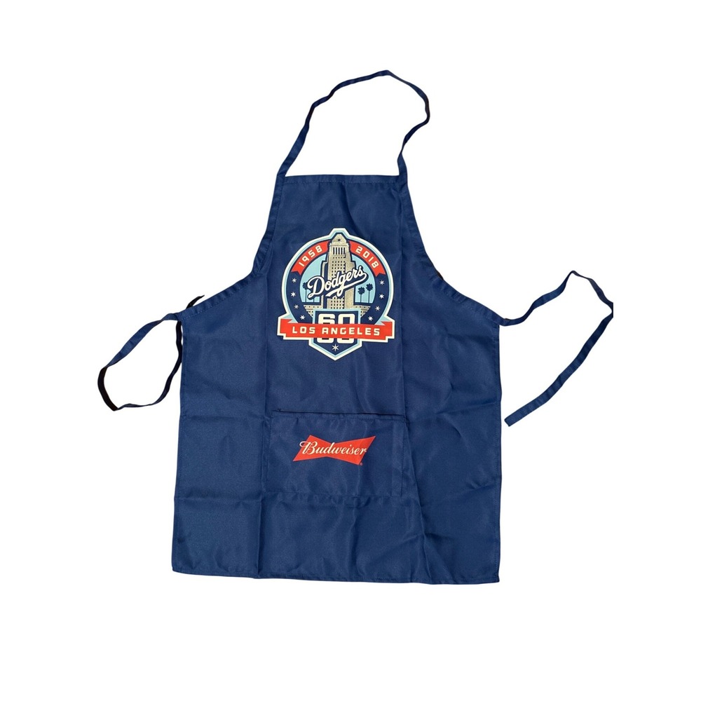 Los Angeles Dodgers Budweiser 60th‎ Anniversary Apron Navy Blue MLB BBQ 2018